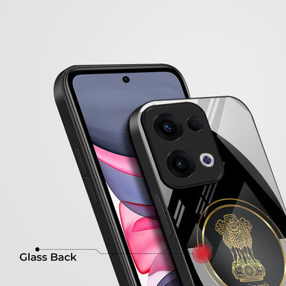 Oppo Reno 13 5G Premium Acrylic Shockproof Glass Back Case (Ashoka Pillar)