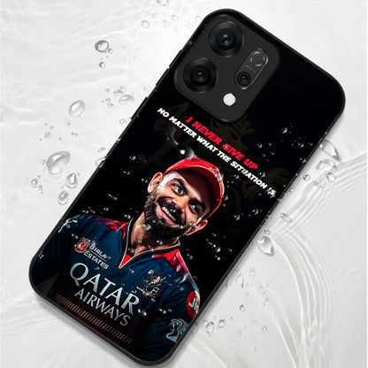 Oppo Reno 14 5G Premium Acrylic Shockproof Glass Back Case (Virat Spirit)