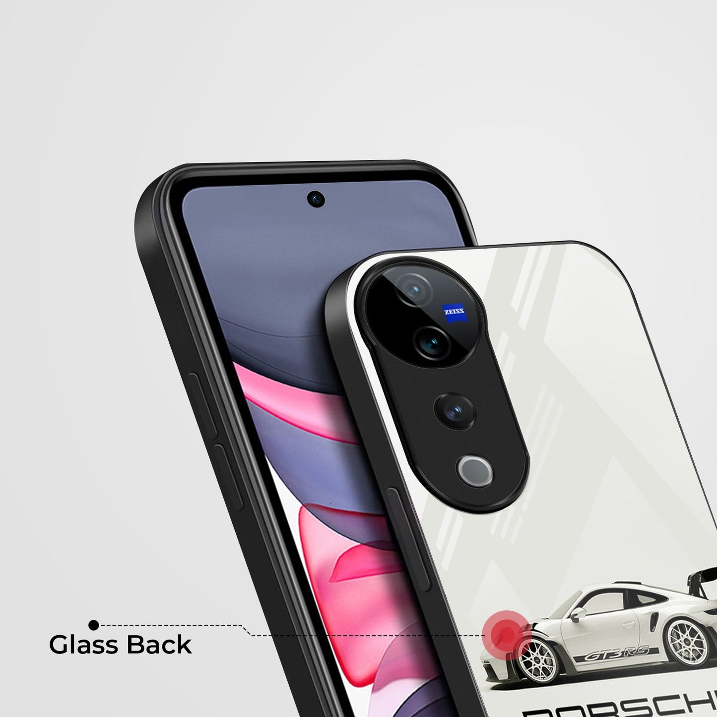 Vivo V40 Pro 5G Premium Acrylic Shockproof Glass Back Case (Drive Porsche)