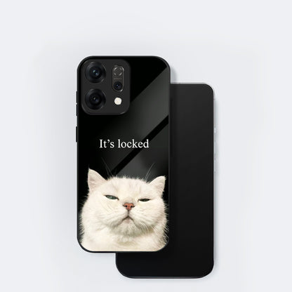 Oppo Reno 14 5G Funny Cat Meme Aesthetic Glass Case