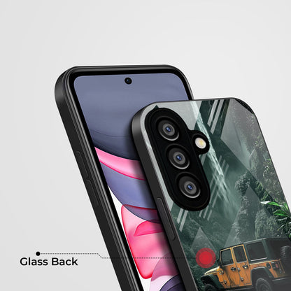 Samsung Galaxy A56 Premium Acrylic Shockproof Glass Back Case (Jeep Case)