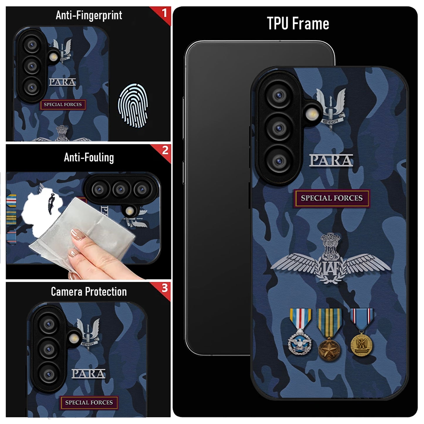Samsung Galaxy A36 5G Premium Acrylic Shockproof Glass Back Case (Special Forces)