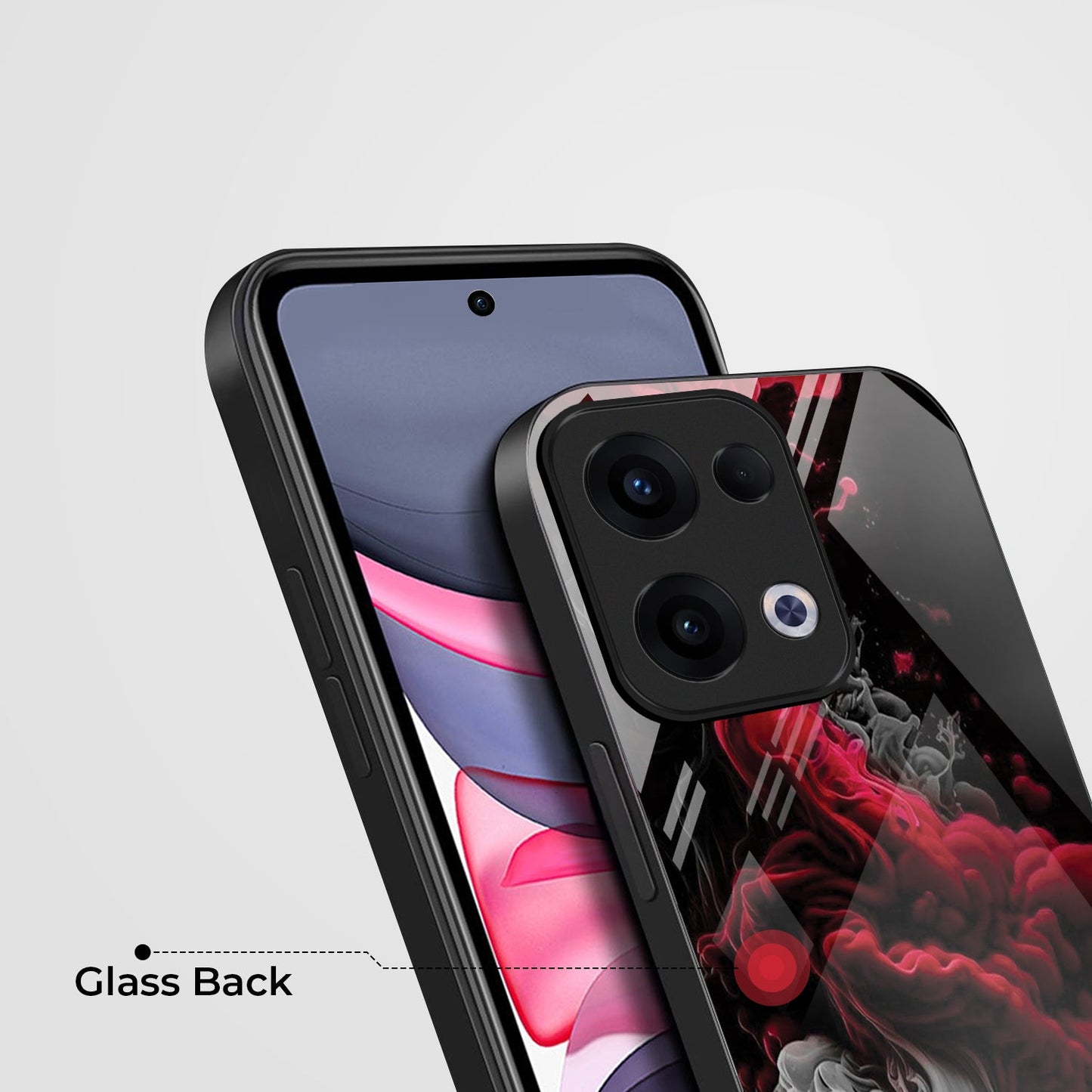 Oppo Reno 13 5G Premium Acrylic Shockproof Glass Back Case (Flame)