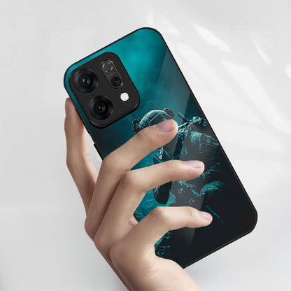 Oppo Reno 14 5G Premium Acrylic Shockproof Glass Back Case (Soldier Case)