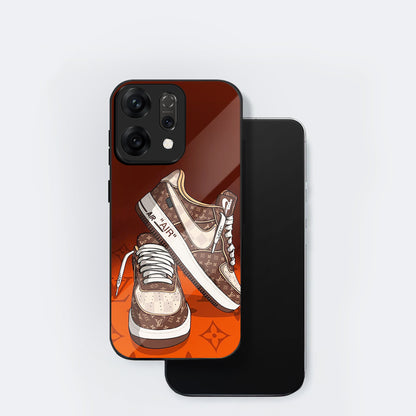 Oppo Reno 14 5G Premium Acrylic Shockproof Glass Back Case (Sneaker)