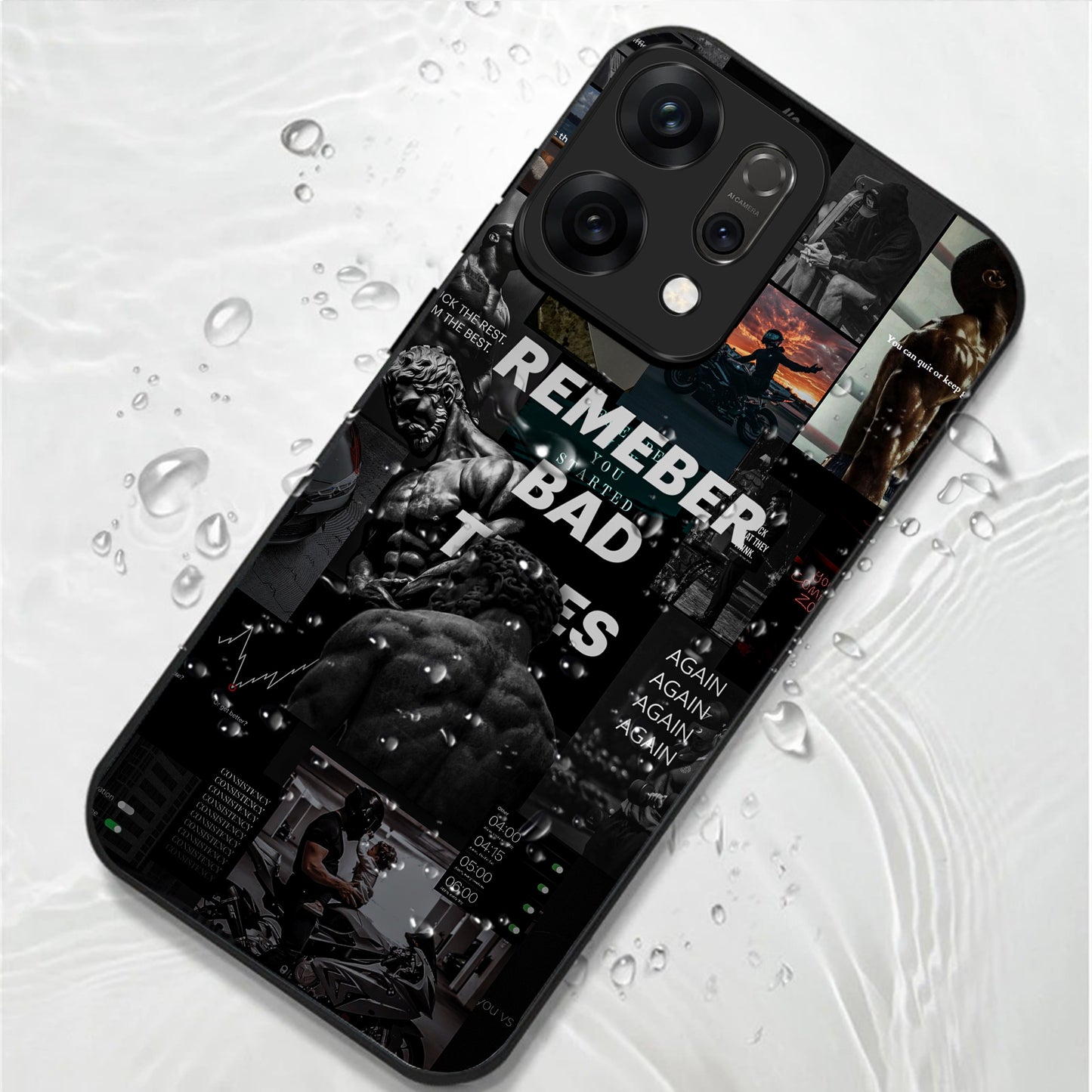 Oppo Reno 14 5G Premium Acrylic Shockproof Glass Back Case (Push Your Limits)
