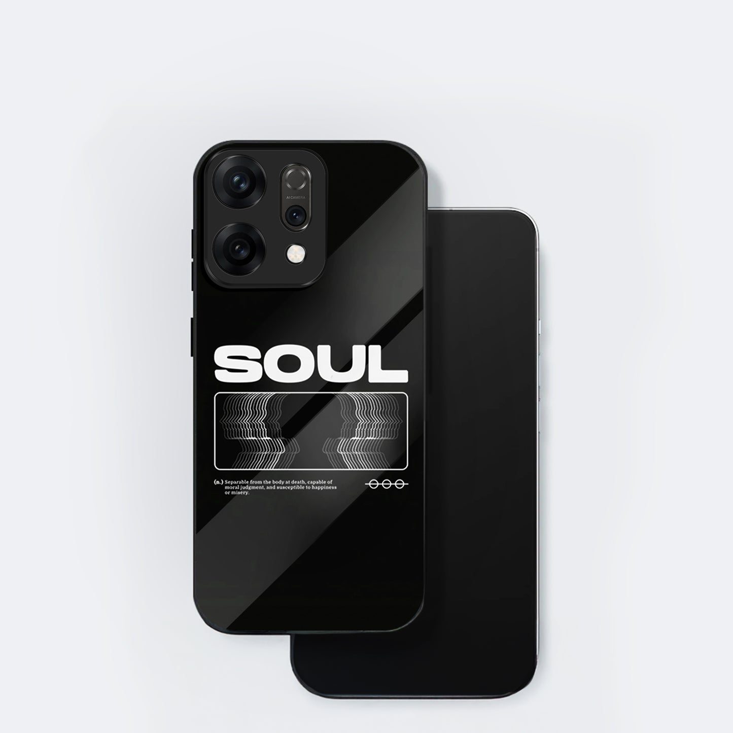 Oppo Reno 14 5G Soul Typography Minimal Design Aesthetic Glass Case