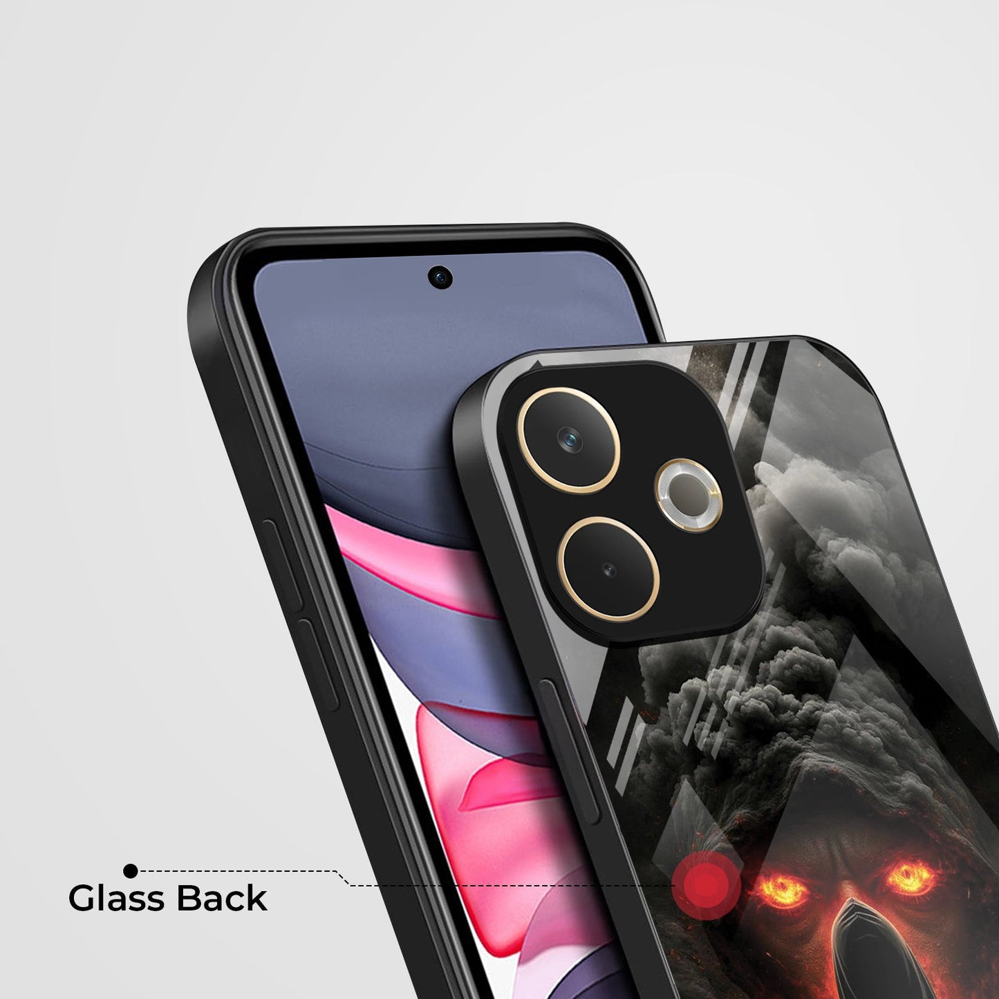 Oppo A5 Pro 5G Premium Acrylic Shockproof Glass Back Case ( Dark Shadows )