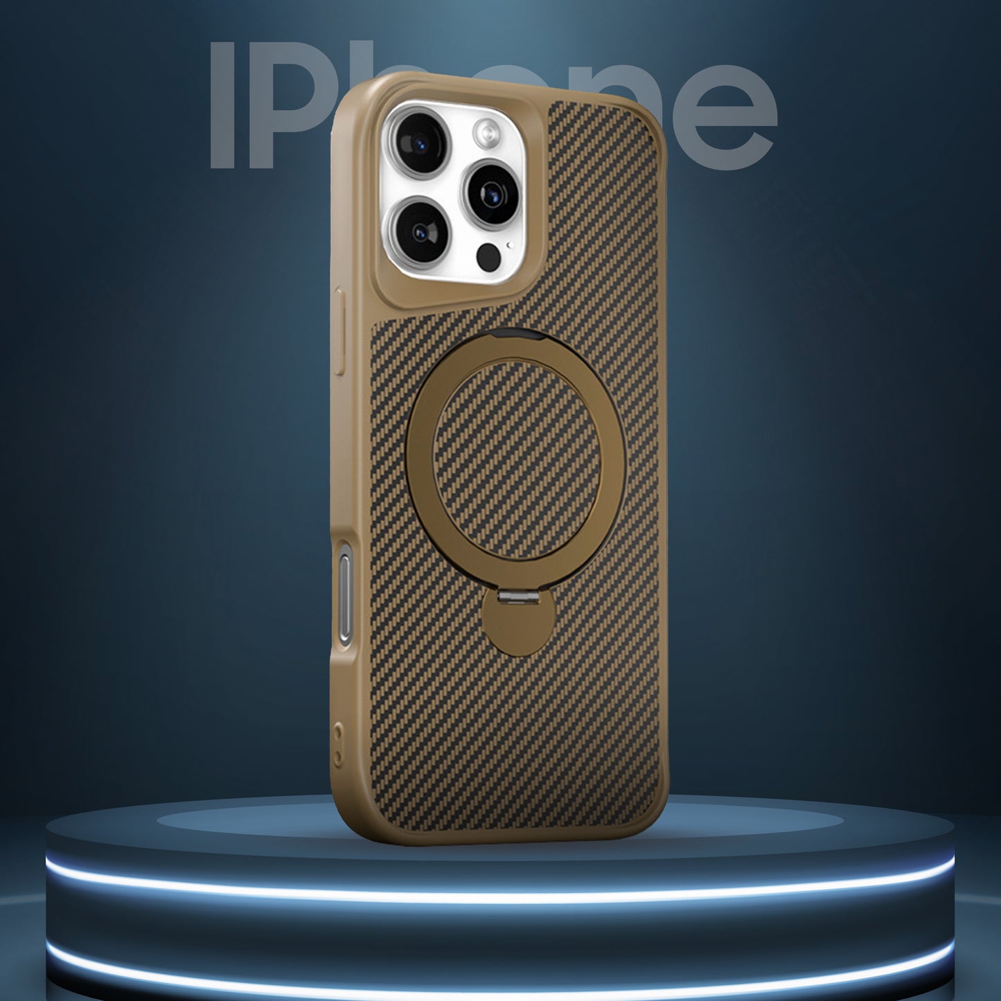 Carbon Fiber Texture TPU Magnetic iPhone Case