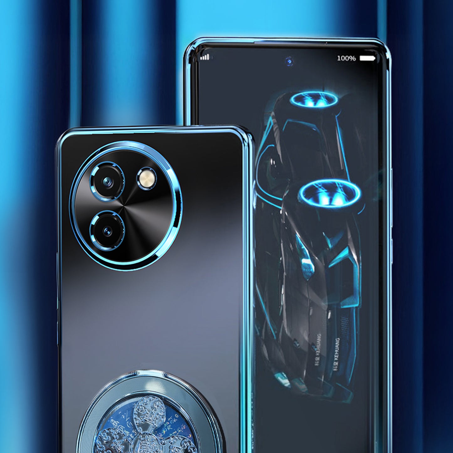 Vivo T3x 5G Electroplating Reflective Fidget Rotating Back Case