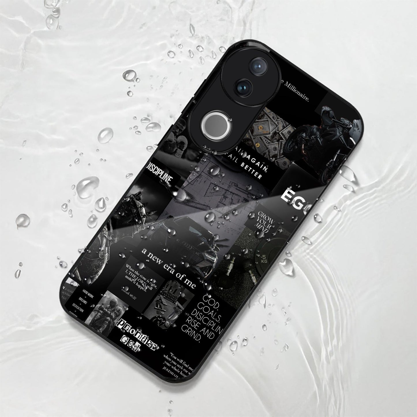 Vivo V50 5G Premium Acrylic Shockproof Glass Back Case (New Era)