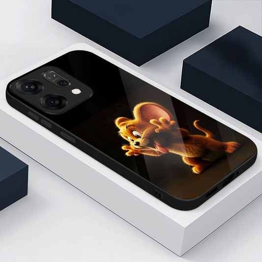 Oppo Reno 14 5G Cute Jerry Design Aesthetic Glass Case