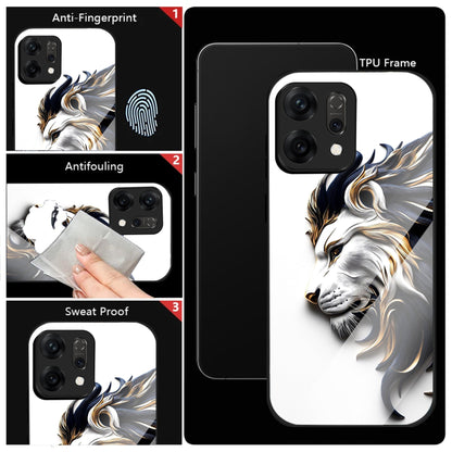 Oppo Reno14 5G Premium Acrylic Shockproof Glass Back Case (King’s Flow)
