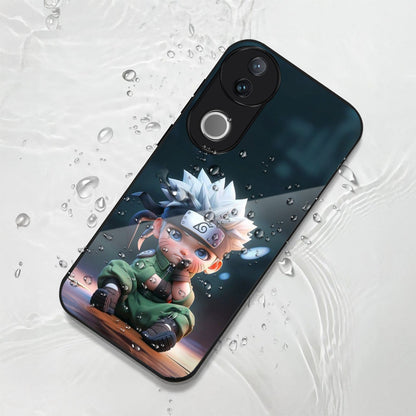 Vivo V50 5G Premium Acrylic Shockproof Glass Back Case (Small Kakashi)