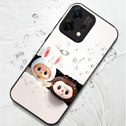 Oppo Reno 14 5G Cute Labubu Character Aesthetic Glass Case