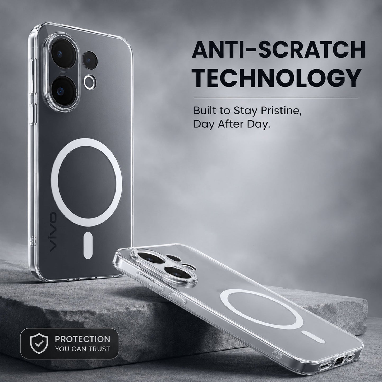 Vivo X200 FE 5G Clear Anti-Yellow MagSafe Protective Case