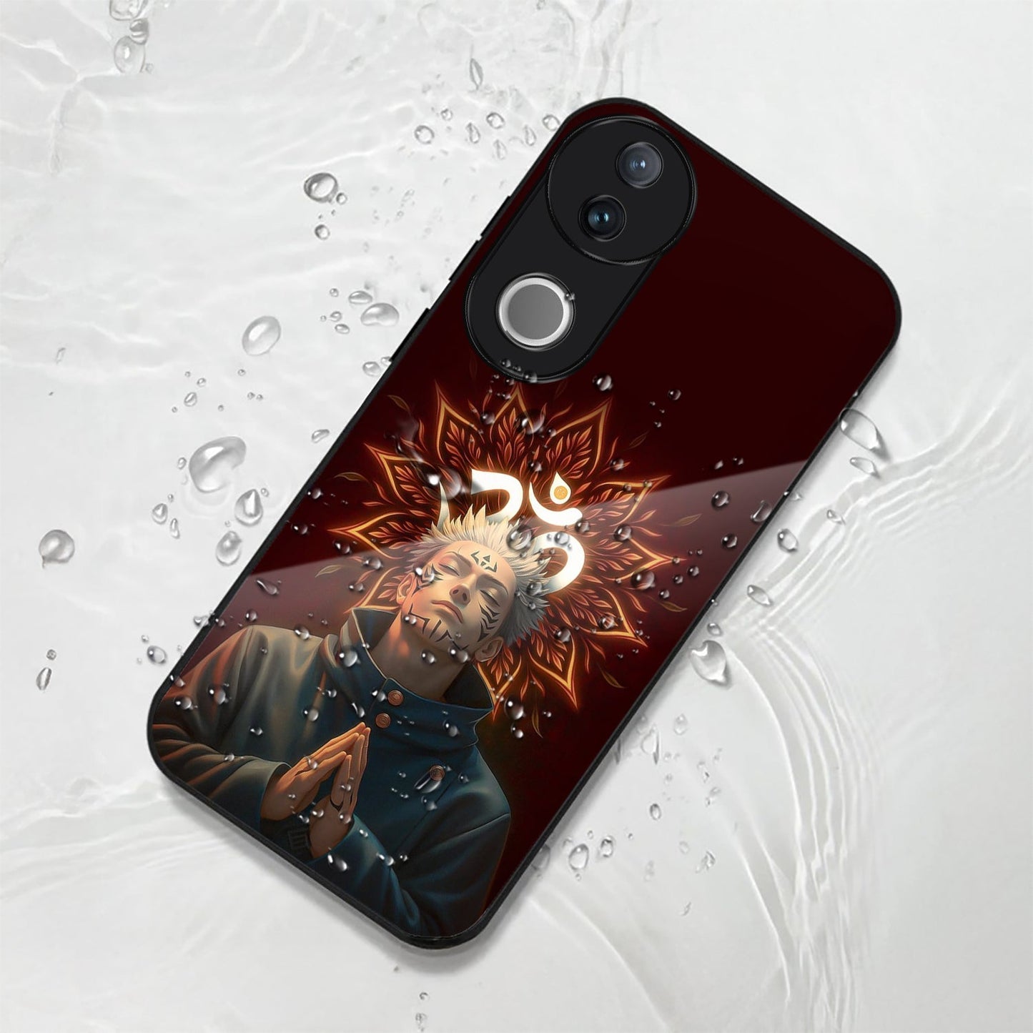 Vivo V50 5G Premium Acrylic Shockproof Glass Back Case (Mystic Case)