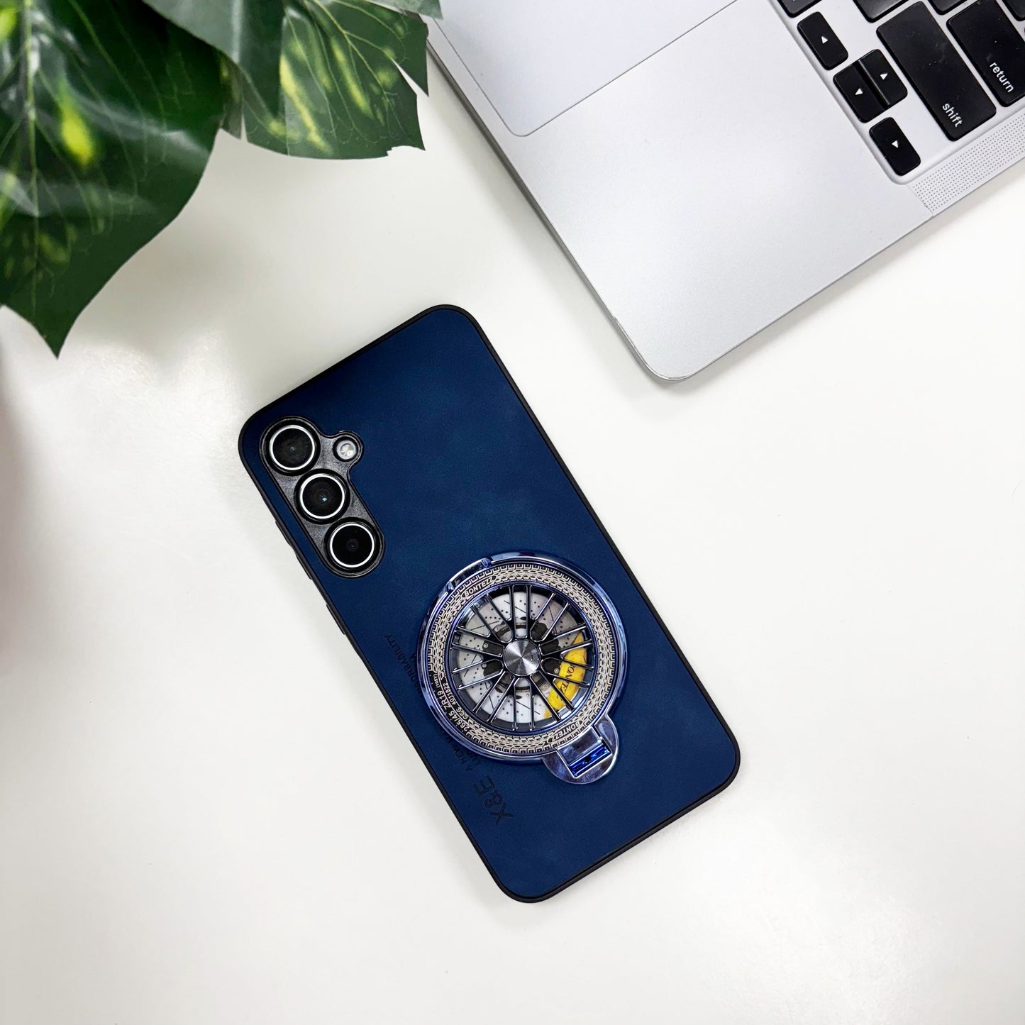 Samsung Galaxy A35 5G Stress Buster Wheel Comfortable Touch Sheepskin Scratch Resistant Back Case