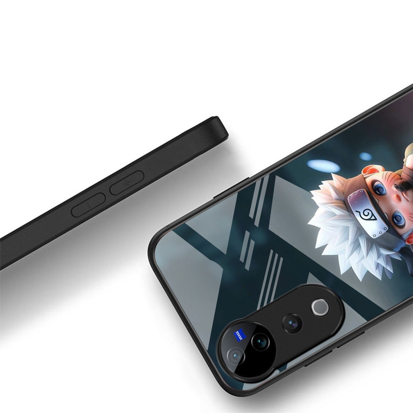 Vivo V40 Pro 5G Premium Acrylic Shockproof Glass Back Case (Small Kakashi)