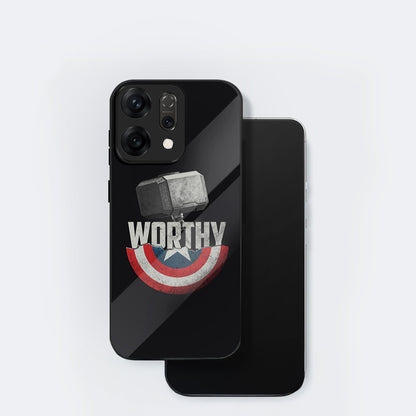 Oppo Reno 14 5G Premium Acrylic Shockproof Glass Back Case (Worthy Case)