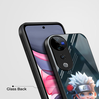 Vivo V40 Pro 5G Premium Acrylic Shockproof Glass Back Case (Small Kakashi)