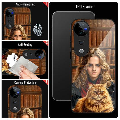 Vivo V40 Pro 5G Premium Acrylic Shockproof Glass Back Case (Hermione)