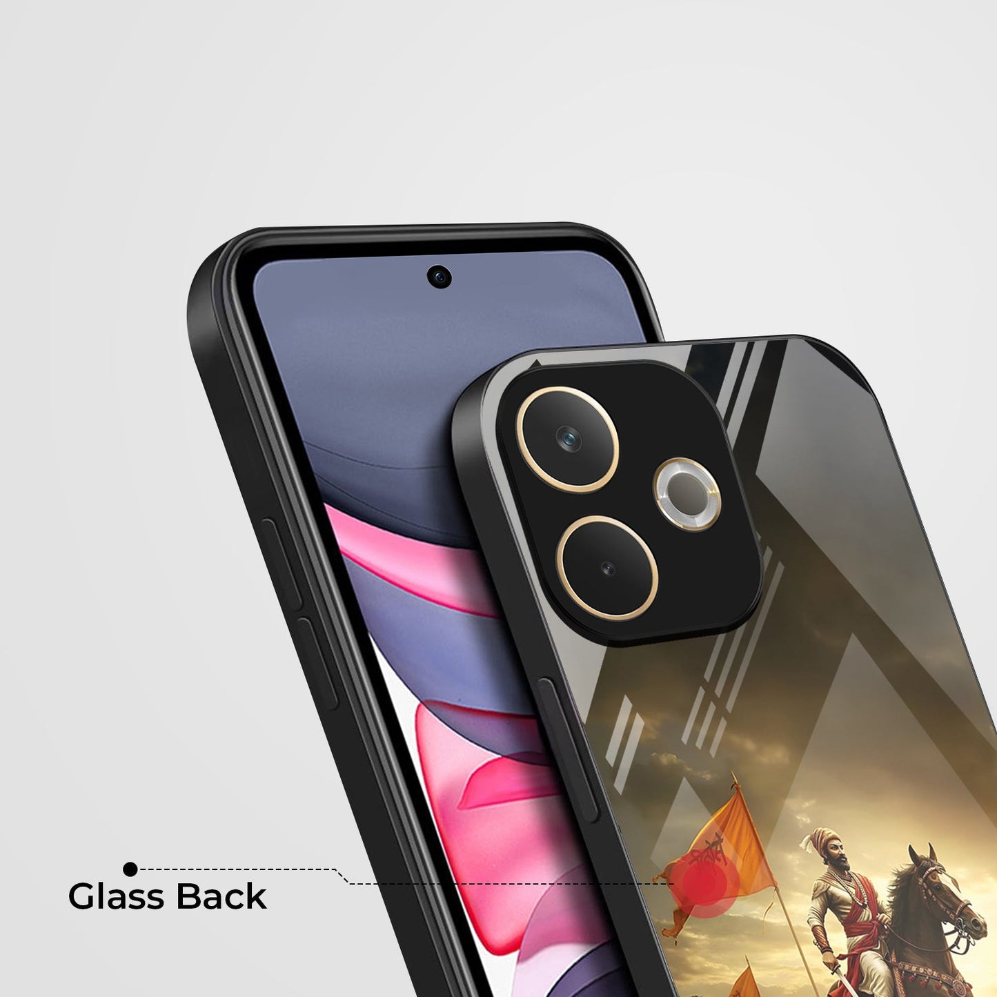 Oppo A5 Pro 5G Premium Acrylic Shockproof Glass Back Case (Maratha Pride)