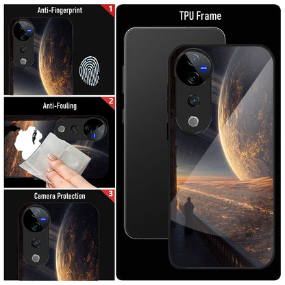 Vivo V40 Pro 5G Premium Acrylic Shockproof Glass Back Case (Aurion)