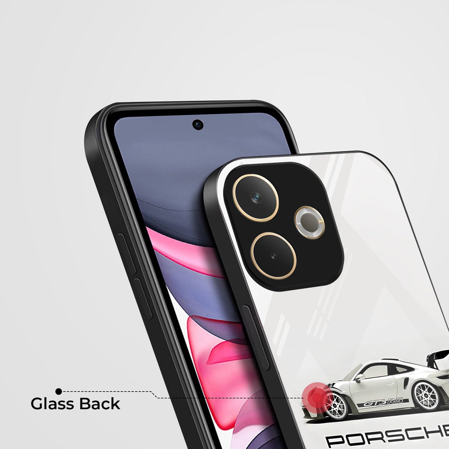 Oppo A5 Pro 5G Premium Acrylic Shockproof Glass Back Case (Porsche)