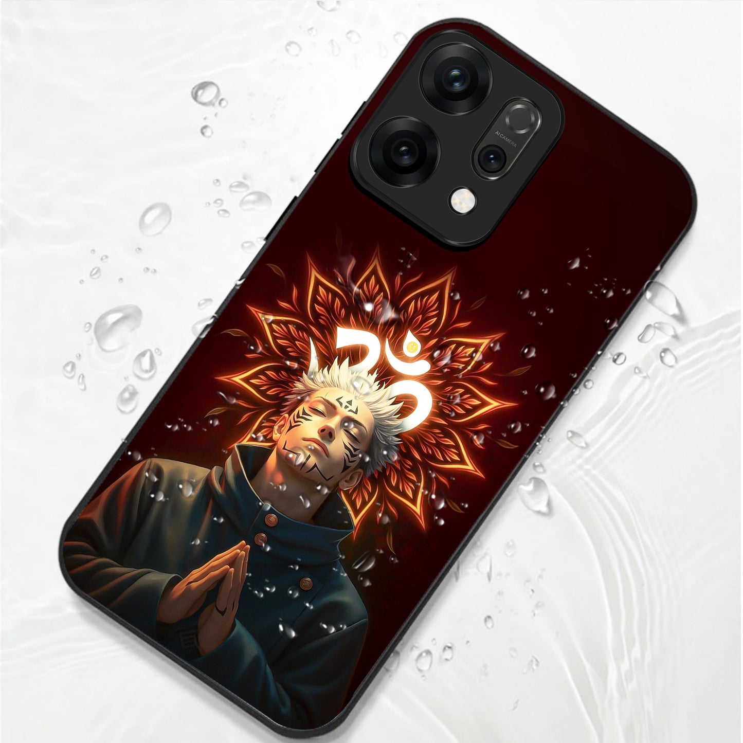Oppo Reno 14 5G Premium Acrylic Shockproof Glass Back Case (Mystic Case)