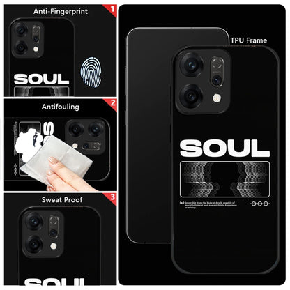 Oppo Reno 14 5G Soul Typography Minimal Design Aesthetic Glass Case