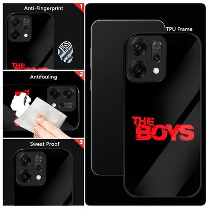 Oppo Reno 14 5G Premium Acrylic Shockproof Glass Back Case (The Boys)