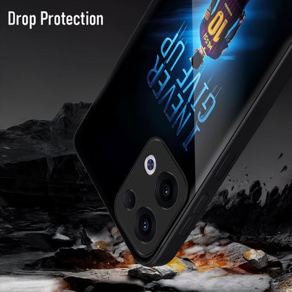 Oppo Reno 13 5G Premium Acrylic Shockproof Glass Back Case (Messi 10)