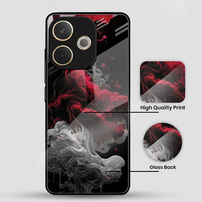 Oppo A5 Pro 5G Premium Acrylic Shockproof Glass Back Case (Vortex Flame)
