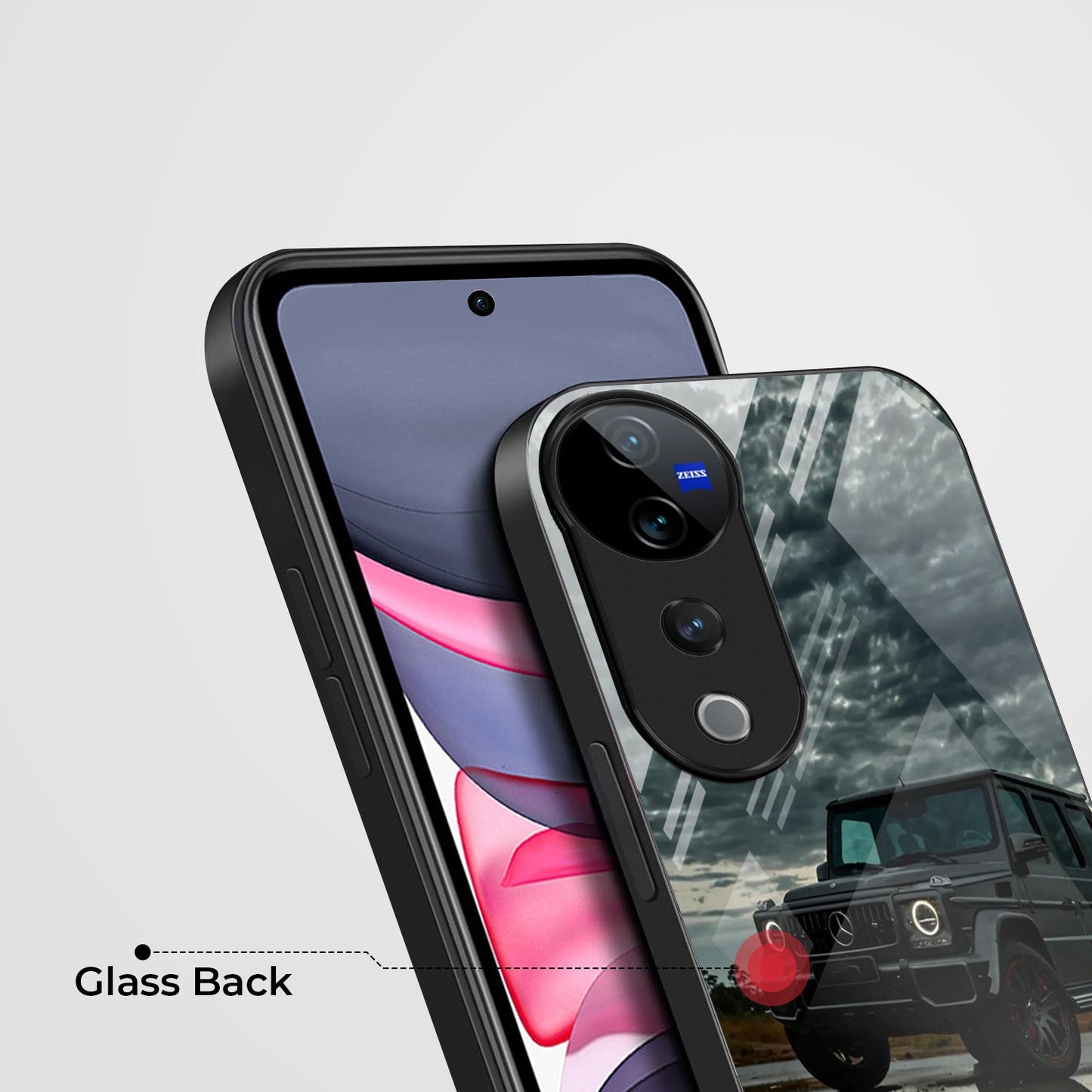 Vivo V40 Pro 5G Premium Acrylic Shockproof Glass Back Case (Benz-G-Class)