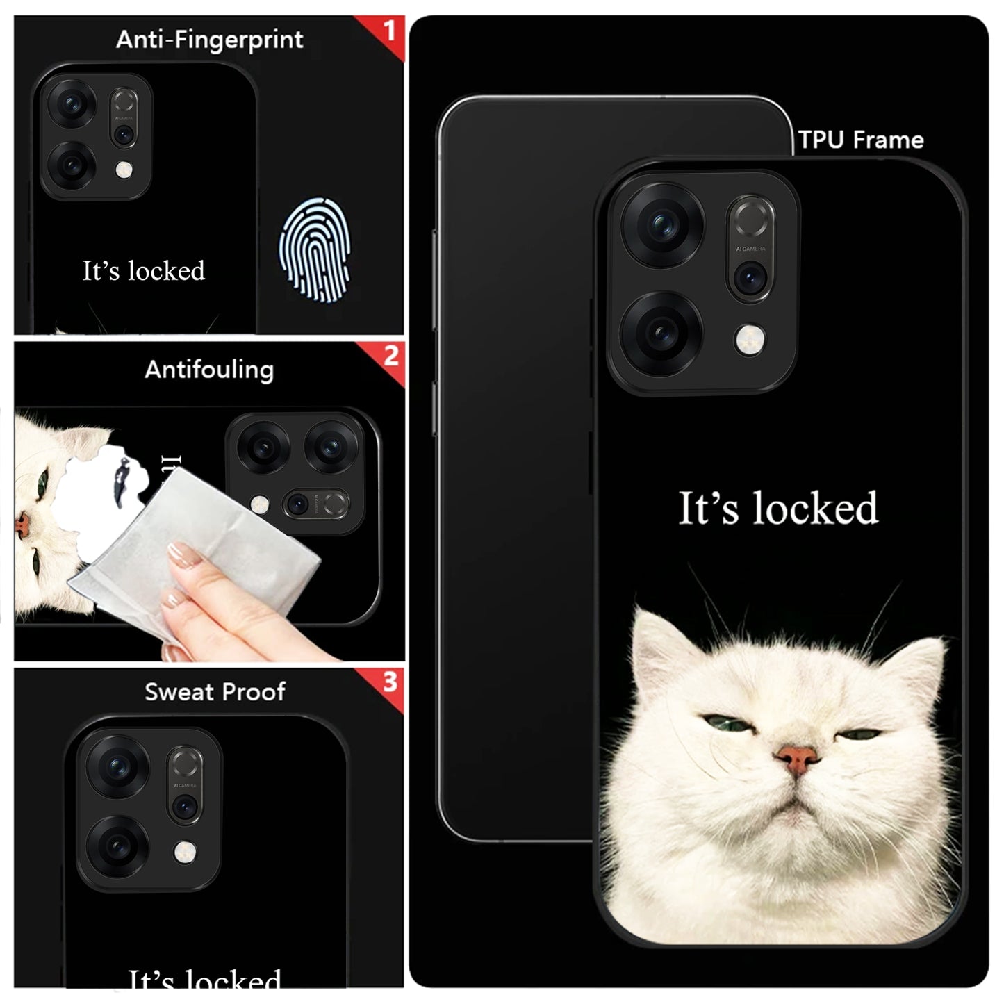 Oppo Reno 14 5G Funny Cat Meme Aesthetic Glass Case