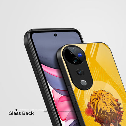 Vivo V40 Pro 5G Premium Acrylic Shockproof Glass Back Case (Zenitsu Agatsuma)