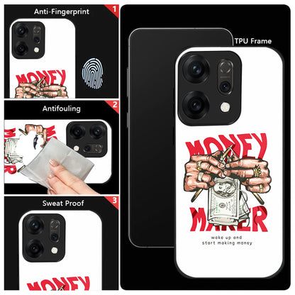 Oppo Reno 14 5G Premium Acrylic Shockproof Glass Back Case (Money maker)