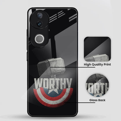 Vivo V50 5G Premium Acrylic Shockproof Glass Back Case (Worthy Case)