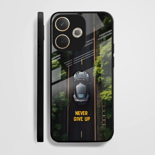 Oppo A5 Pro 5G Premium Acrylic Shockproof Glass Back Case (Never Give up)