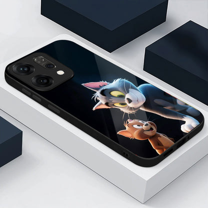 Oppo Reno 14 5G Classic Cartoon Characters Design Aesthetic Glass Case
