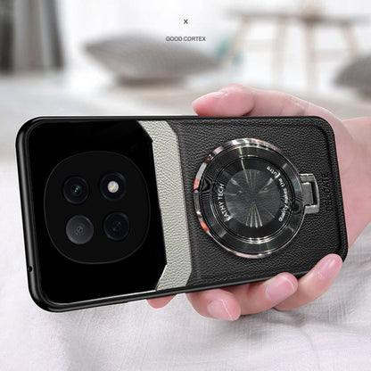 Oppo F29 Pro 5G Original Luxury Leather Lens Magnifier Ring Stand Case