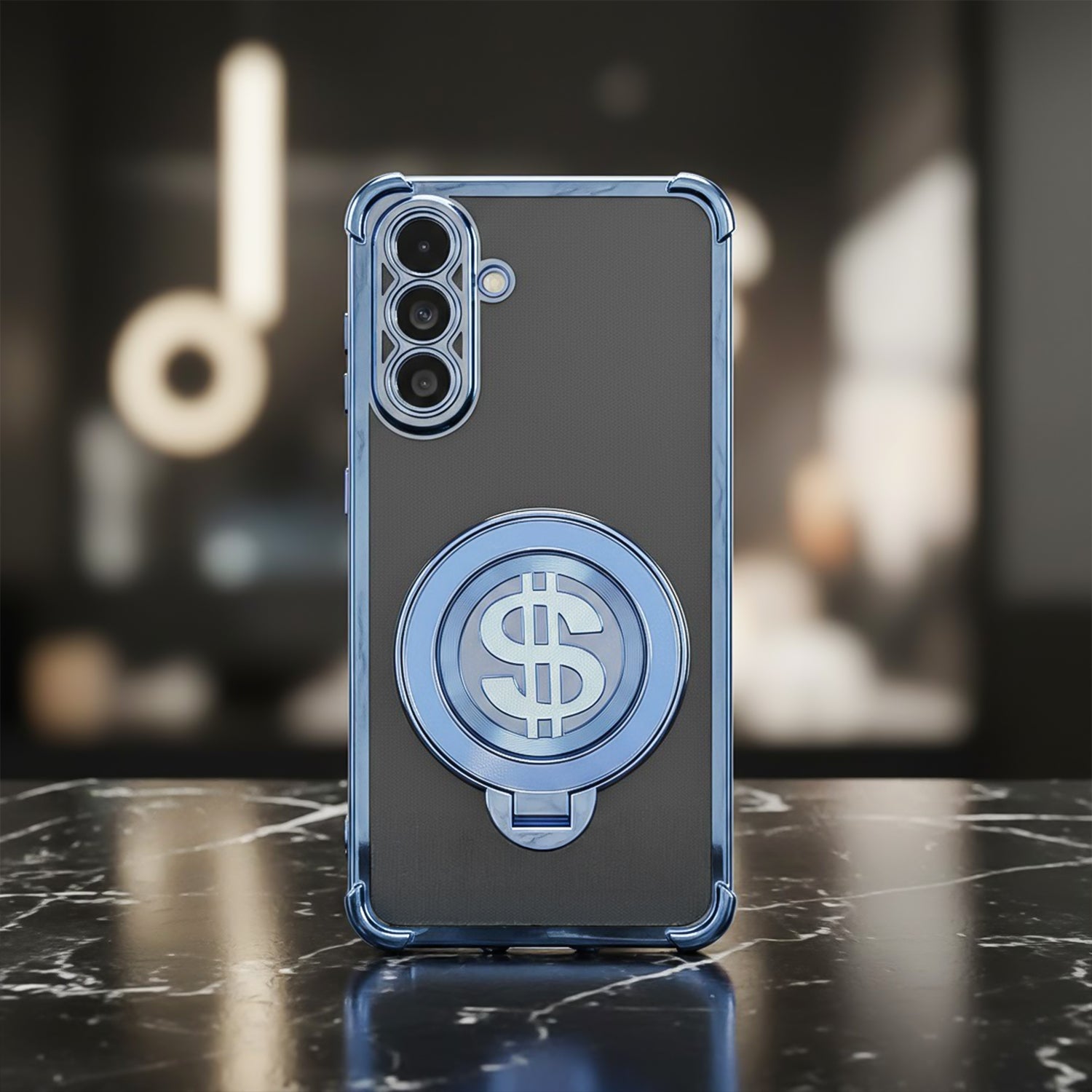 Samsung Galaxy A56 5G Phone case with a dollar sign design on a marble surface