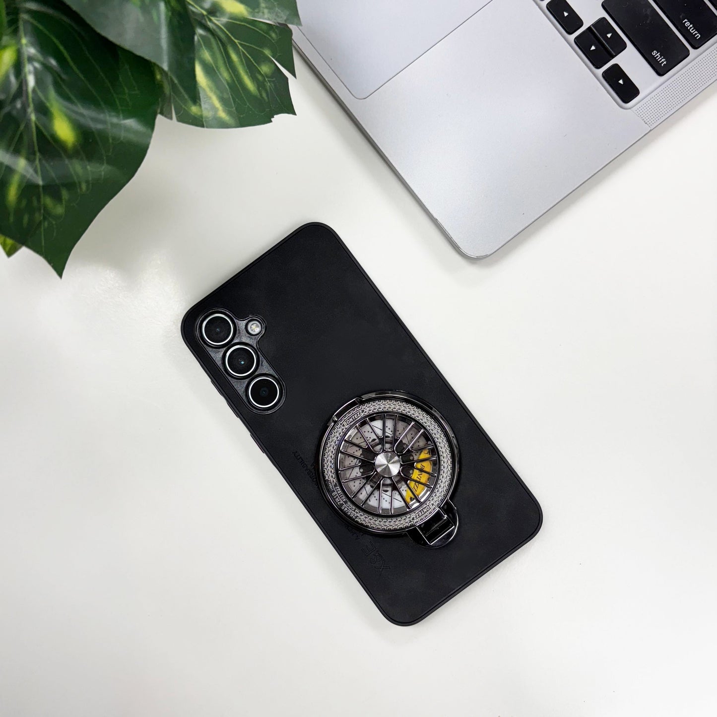 Samsung Galaxy A35 5G Stress Buster Wheel Comfortable Touch Sheepskin Scratch Resistant Back Case