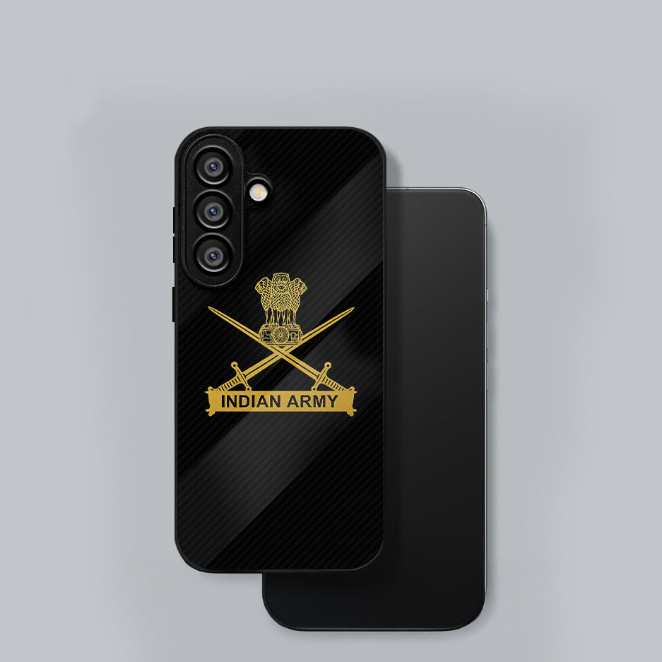 Samsung Galaxy A36 5G Premium Acrylic Shockproof Glass Back Case (Indian Army)
