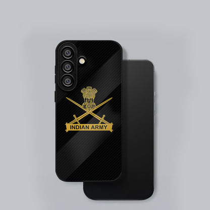 Samsung Galaxy A36 5G Premium Acrylic Shockproof Glass Back Case (Indian Army)