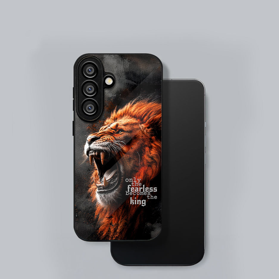 Samsung Galaxy A36 5G Premium Acrylic Shockproof Glass Back Case (Fearless King)