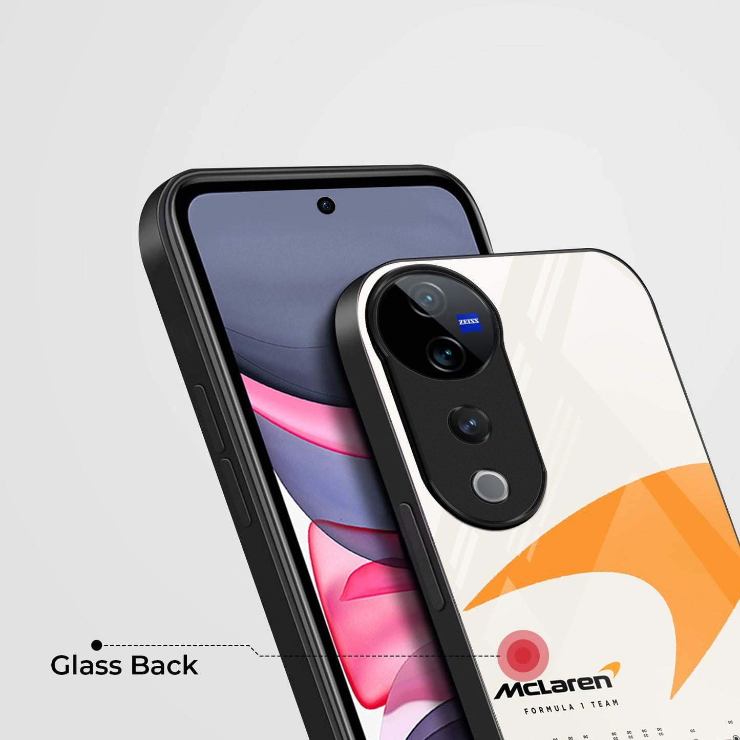 Vivo V40 Pro 5G Premium Acrylic Shockproof Glass Back Case (McLaren Case)