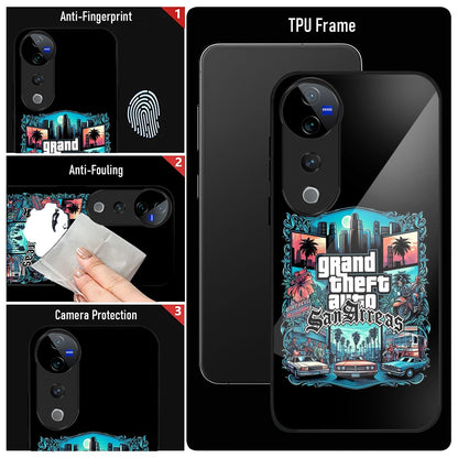 Vivo V40 Pro 5G Premium Acrylic Shockproof Glass Back Case (GTA)