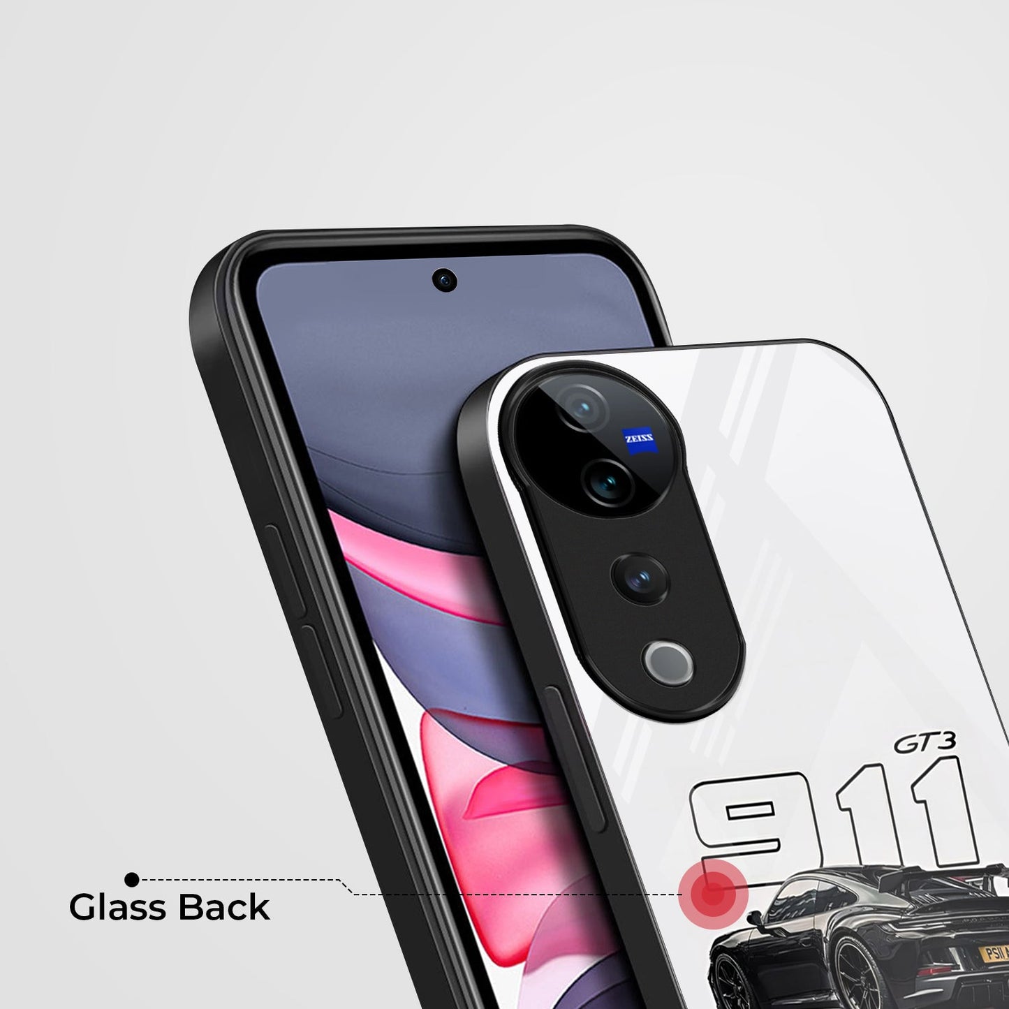 Vivo V40 Pro 5G Premium Acrylic Shockproof Glass Back Case (Porsche Case)